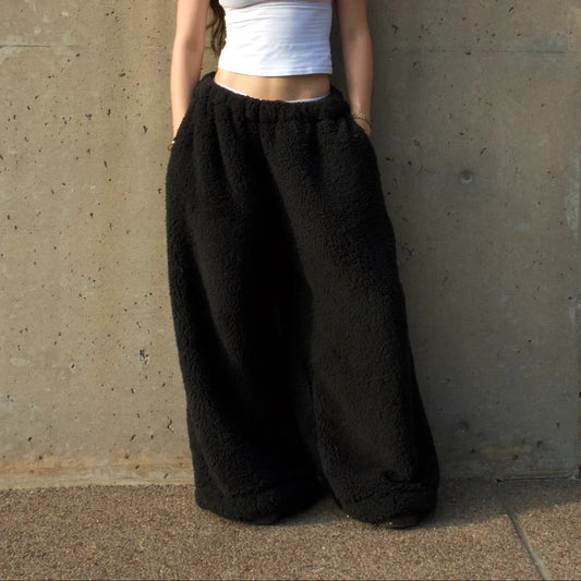 Cloudform Blanket Pants - Full Sherpa in Black