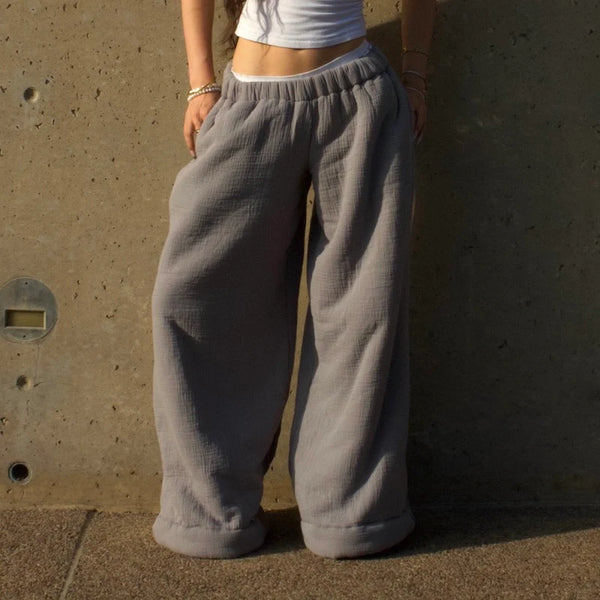Cloudform Low Rise Blanket Pants - Grey