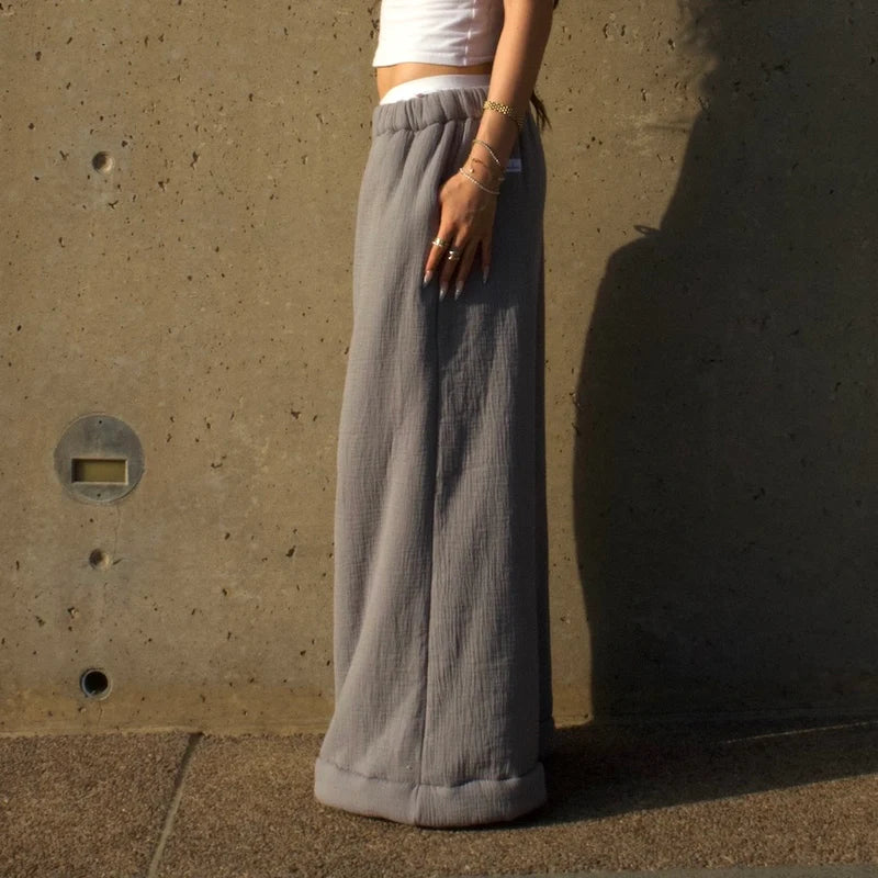 Cloudform Low Rise Blanket Pants - Grey