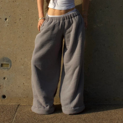Cloudform Low Rise Blanket Pants - Grey